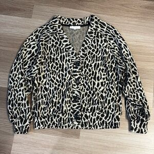 XS Lush animal print cardigan
